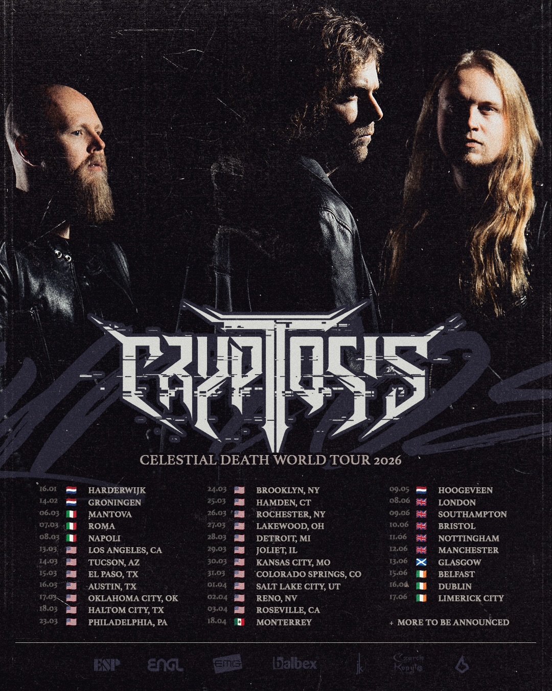 Cryptosis Celestial Death World Tour Poster 2026